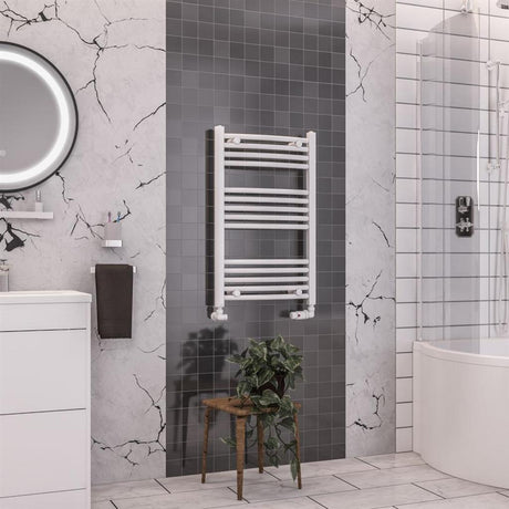 Eastbrook Wendover 800mm x 500mm Curved Ladder Towel Radiator - White - 41.0034 - TAP 'N' SHOWER