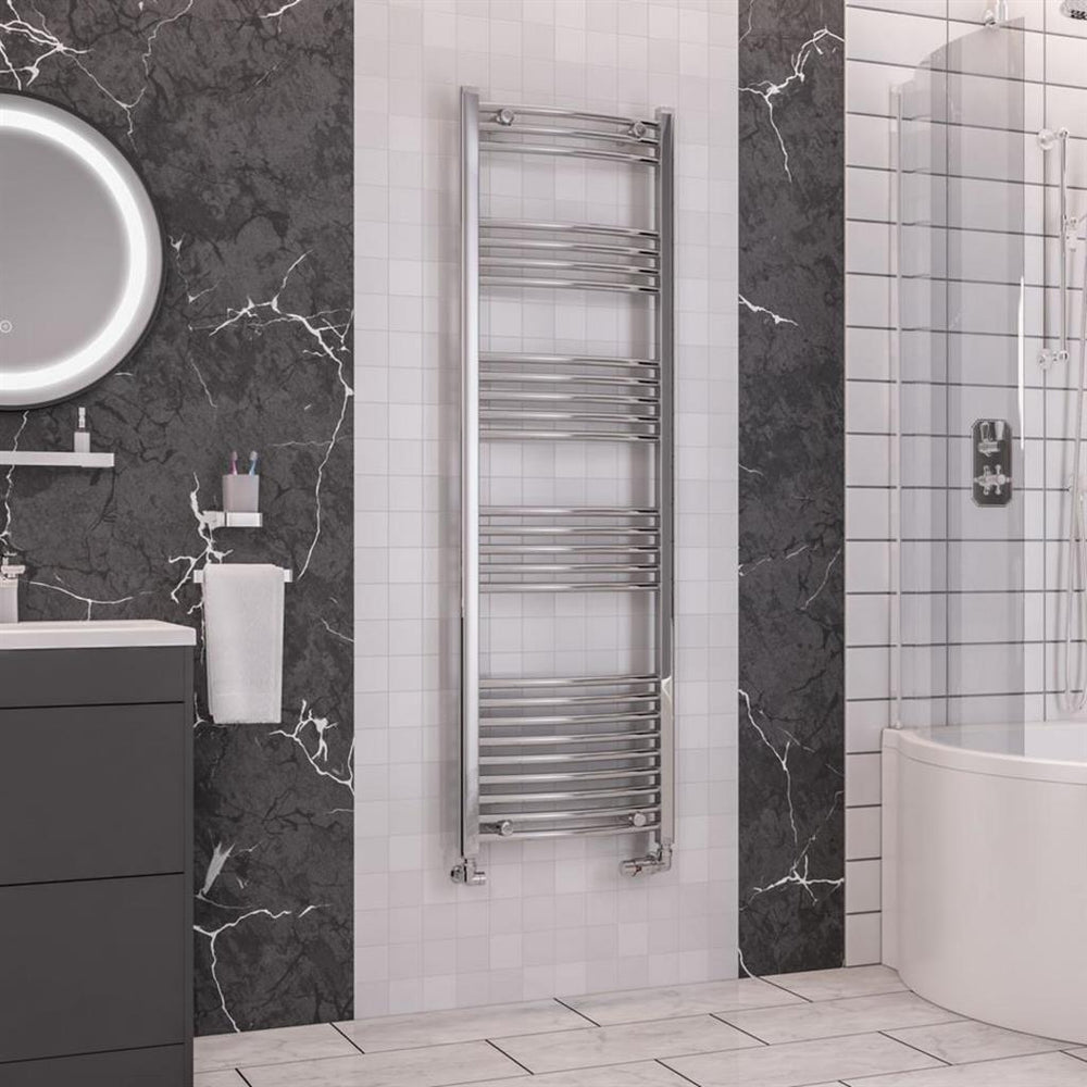 Eastbrook Wendover 1600mm x 500mm Curved Ladder Towel Radiator - Chrome - 41.0051 - TAP 'N' SHOWER
