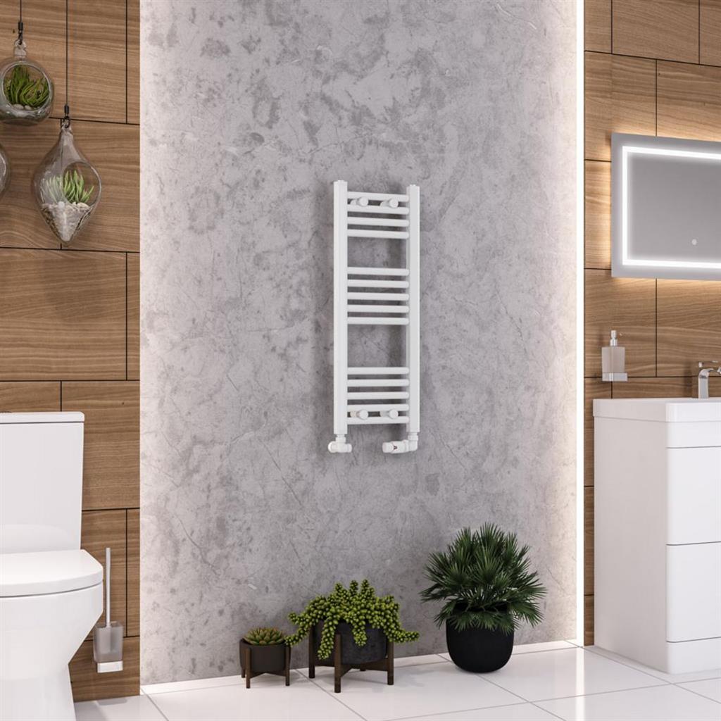 Eastbrook Wendover 800mm x 300mm Straight Ladder Towel Radiator - White - 41.0071 - TAP 'N' SHOWER