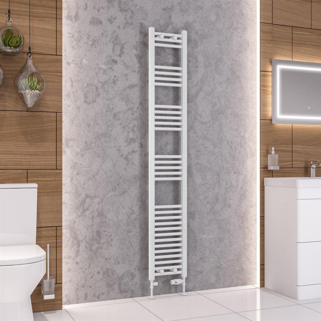 Eastbrook Wendover 1800mm x 300mm Straight Ladder Towel Radiator - White - 41.0075 - TAP 'N' SHOWER