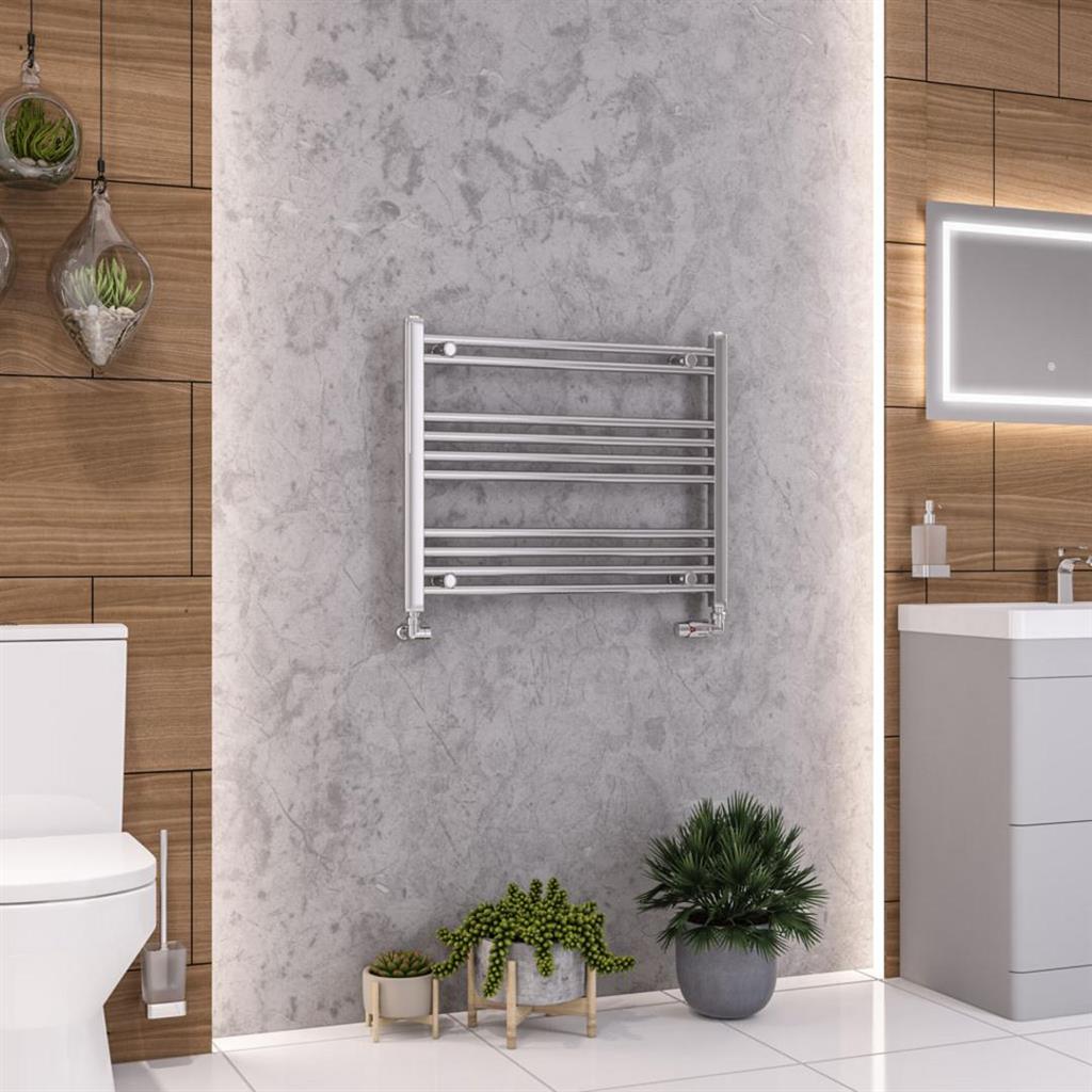 Eastbrook Wendover 600mm x 750mm Straight Ladder Towel Radiator - Chrome - 41.0076 - TAP 'N' SHOWER