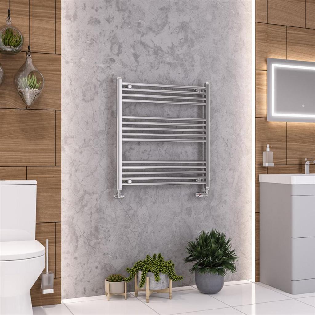 Eastbrook Wendover 800mm x 750mm Straight Ladder Towel Radiator - Chrome - 41.0077 - TAP 'N' SHOWER