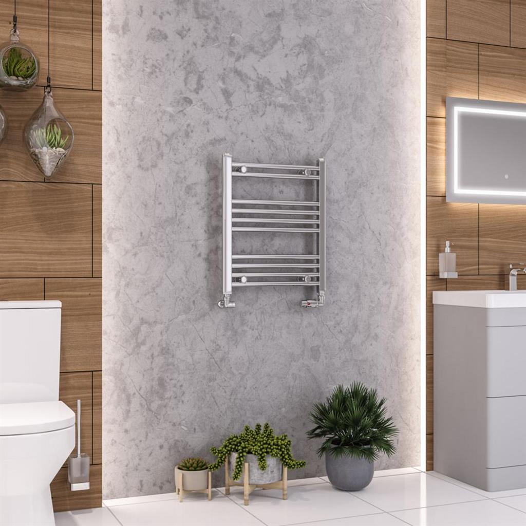 Eastbrook Wendover 600mm x 500mm Straight Ladder Towel Radiator - Chrome - 41.0083 - TAP 'N' SHOWER