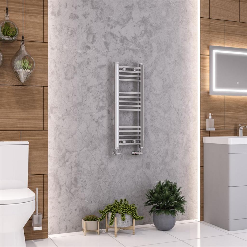Eastbrook Wendover 800mm x 300mm Straight Ladder Towel Radiator - Chrome - 41.0086 - TAP 'N' SHOWER