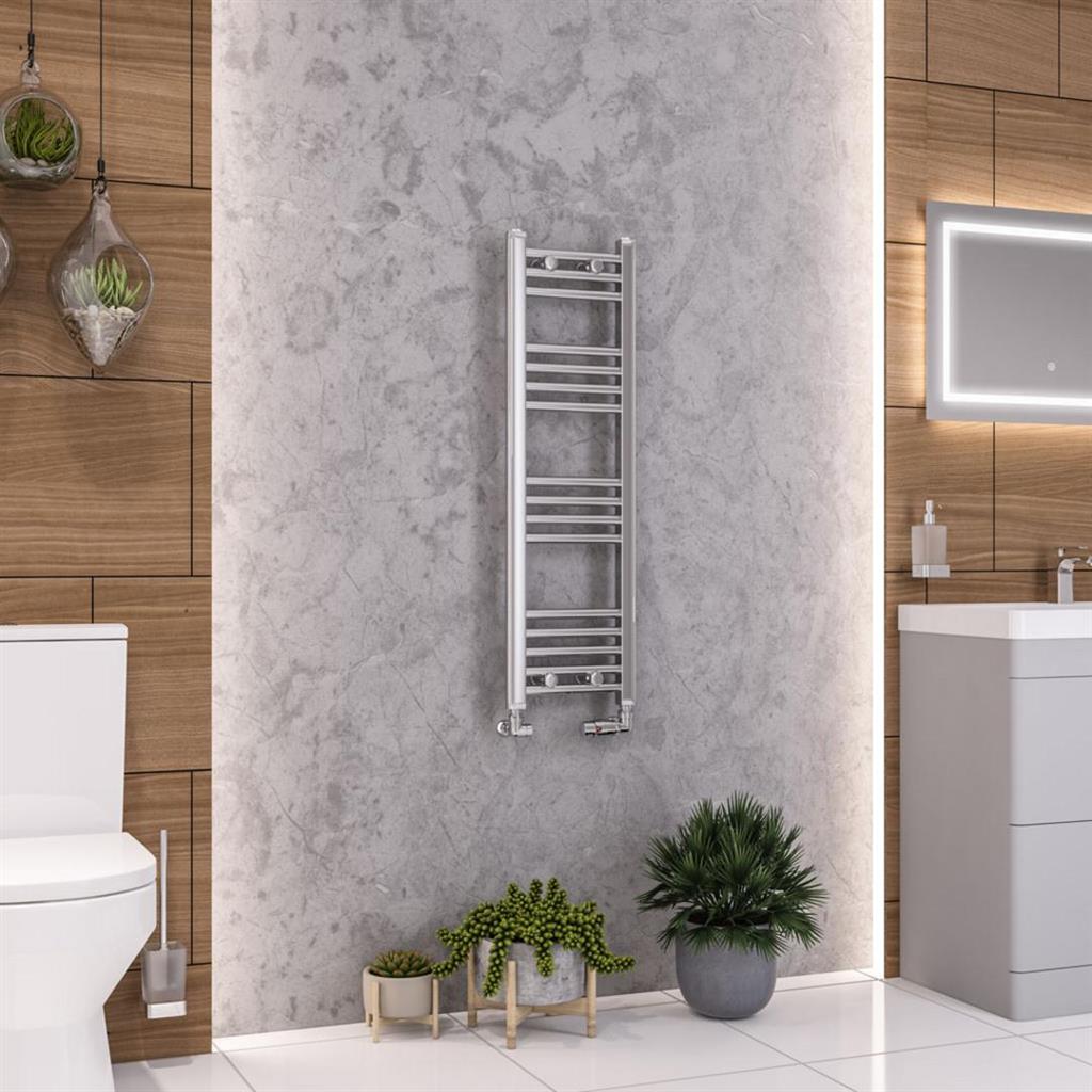 Eastbrook Wendover Straight Ladder Towel Radiator 1000mm x 300mm - Chrome - 41.0087 - TAP 'N' SHOWER