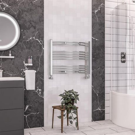 Eastbrook Wendover 600mm x 750mm Curved Ladder Towel Radiator - Chrome - 41.0100 - TAP 'N' SHOWER
