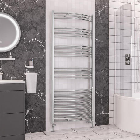 Eastbrook Wendover 1800mm x 750mm Curved Ladder Towel Radiator - Chrome - 41.0105 - TAP 'N' SHOWER