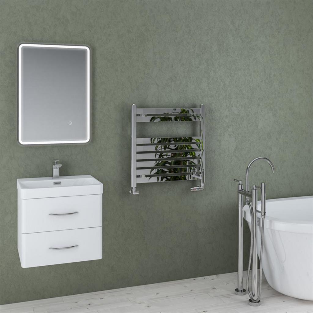 Eastbrook Staverton Square Designer Towel Radiator 600mm x 600mm - White - 41.0133 - TAP 'N' SHOWER