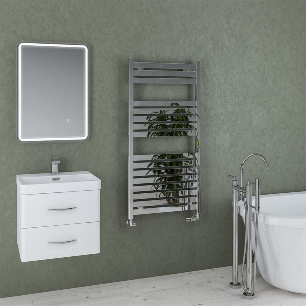 Eastbrook Staverton Square Designer Towel Radiator 1200mm x 600mm - White - 41.0134 - TAP 'N' SHOWER