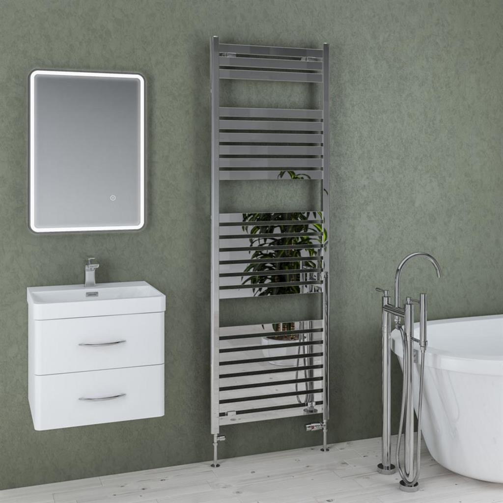 Eastbrook Staverton Square Designer Towel Radiator 1800mm x 600mm - White - 41.0135 - TAP 'N' SHOWER