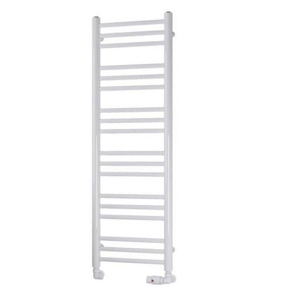 Eastbrook Biava Round 1200mm x 400mm Straight Ladder Towel Radiator - White - 41.0155 - TAP 'N' SHOWER