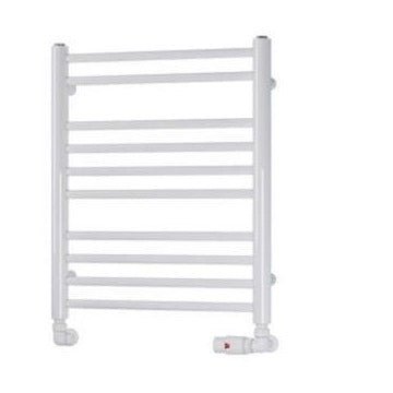 Eastbrook Biava Round 600mm x 500mm Straight Ladder Towel Radiator - White - 41.0157 - TAP 'N' SHOWER