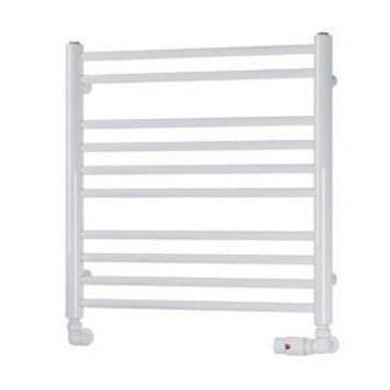 Eastbrook Biava Round 600mm x 600mm Straight Ladder Towel Radiator - White - 41.0160 - TAP 'N' SHOWER