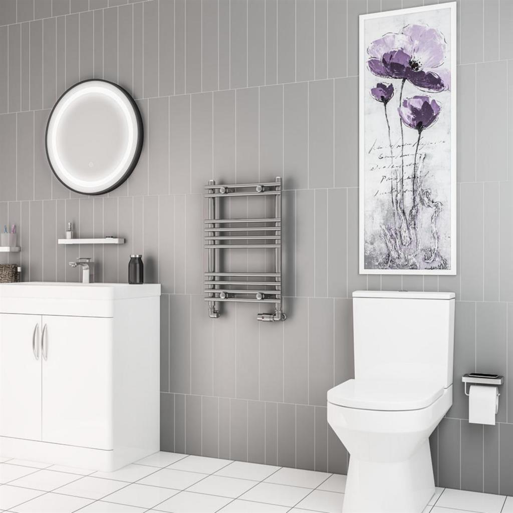 Eastbrook Biava Tube On Tube 600mm x 400mm Straight Ladder Towel Radiator - Chrome - 41.0163 - TAP 'N' SHOWER