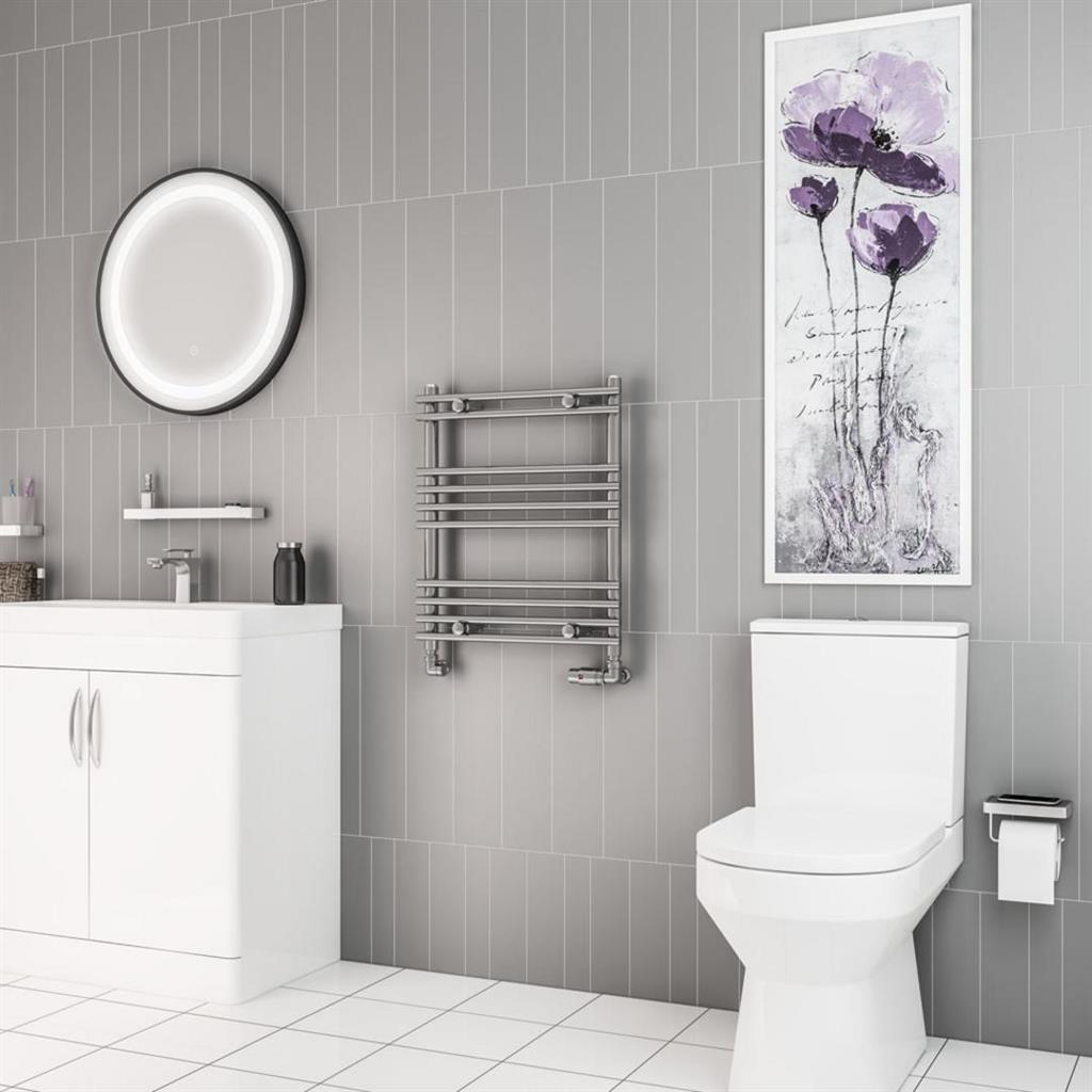 Eastbrook Biava Tube On Tube 600mm x 500mm Straight Ladder Towel Radiator - Chrome - 41.0166 - TAP 'N' SHOWER