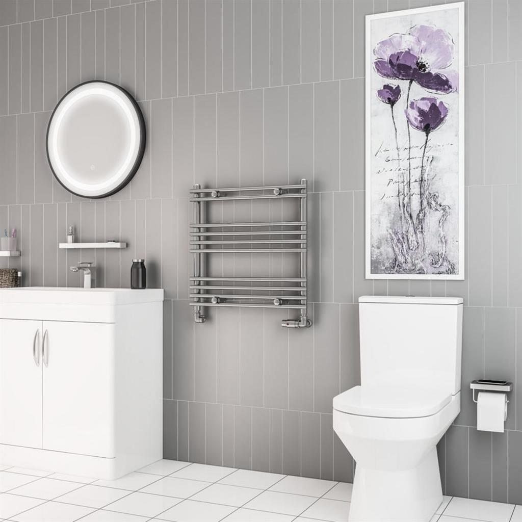 Eastbrook Biava Tube On Tube 600mm x 600mm Straight Ladder Towel Radiator - Chrome - 41.0169 - TAP 'N' SHOWER