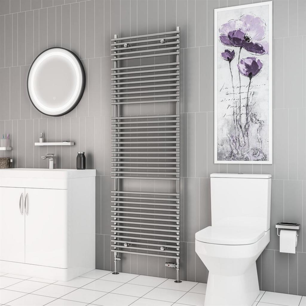 Eastbrook Biava Tube On Tube 1800mm x 600mm Straight Ladder Towel Radiator - Chrome - 41.0171 - TAP 'N' SHOWER