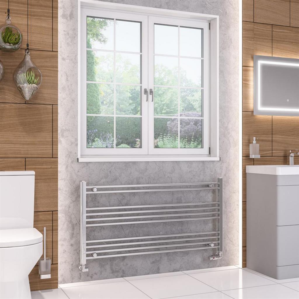 Eastbrook Wendover 600mm x 1200mm Straight Ladder Towel Radiator - Chrome - 41.0245 - TAP 'N' SHOWER