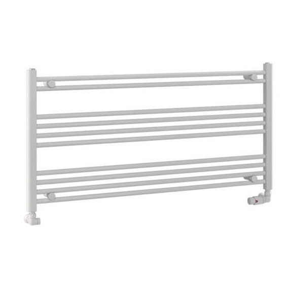 Eastbrook Wendover 600mm x 1200mm Straight Ladder Towel Radiator - White - 41.0247 - TAP 'N' SHOWER