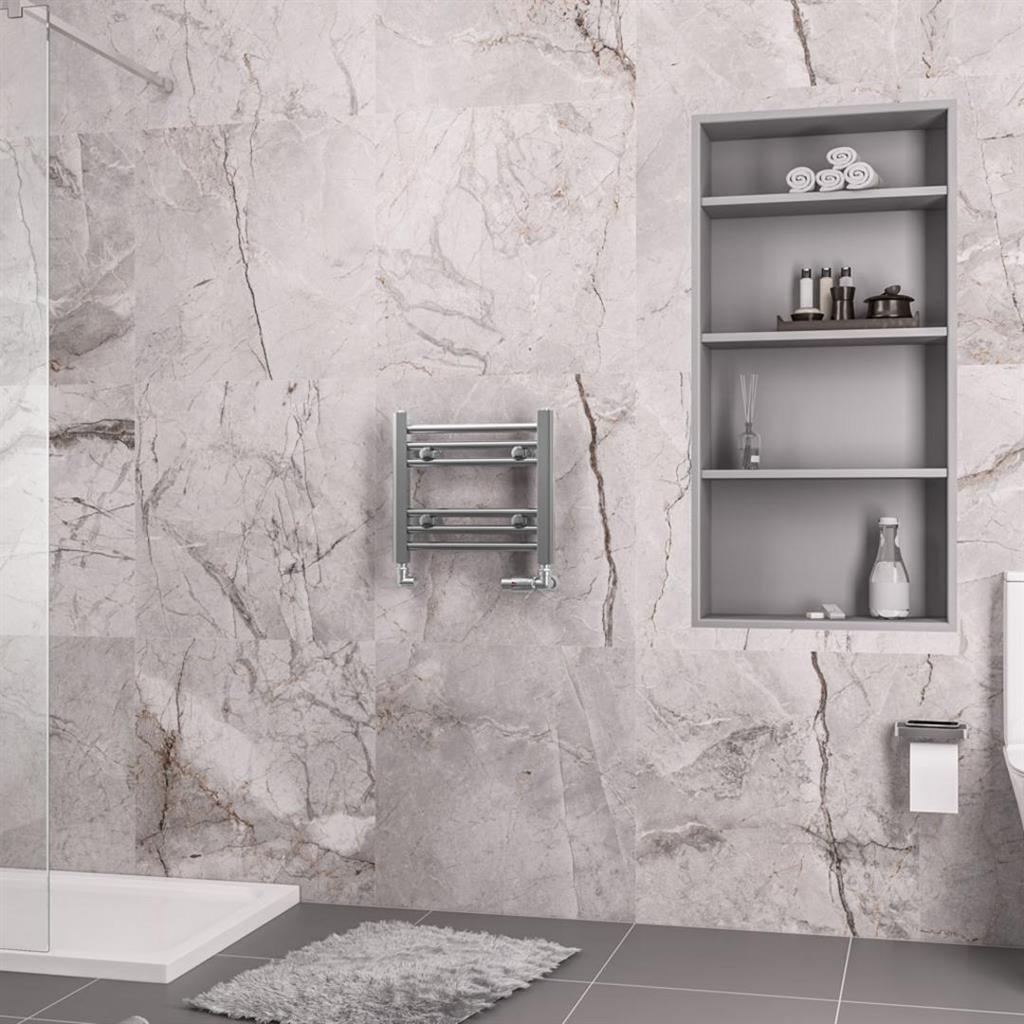 Eastbrook Biava 360mm x 400mm Straight Ladder Towel Radiator - Chrome - 41.0268 - TAP 'N' SHOWER