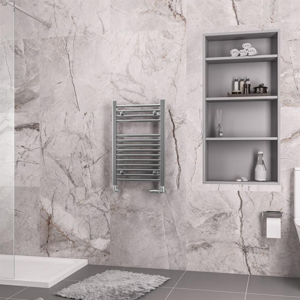Eastbrook Biava 688mm x 450mm Straight Ladder Towel Radiator - Chrome - 41.0269 - TAP 'N' SHOWER