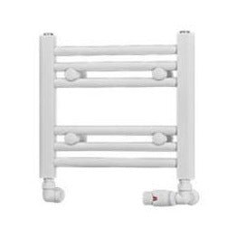 Eastbrook Biava 360mm x 400mm Straight Ladder Towel Radiator - White - 41.0278 - TAP 'N' SHOWER
