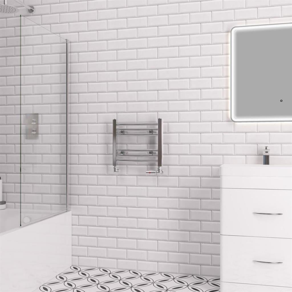 Eastbrook Biava 360mm x 400mm Curved Ladder Towel Radiator - Chrome - 41.0288 - TAP 'N' SHOWER