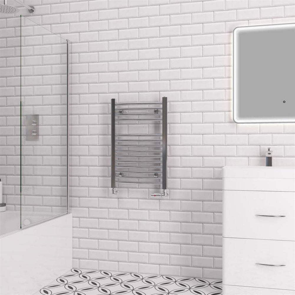 Eastbrook Biava 688mm x 450mm Curved Ladder Towel Radiator - Chrome - 41.0289 - TAP 'N' SHOWER