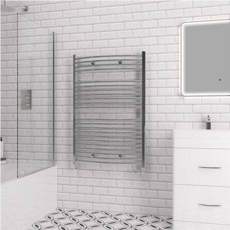Eastbrook Biava 1118mm x 750mm Curved Ladder Towel Radiator - Chrome - 41.0294 - TAP 'N' SHOWER