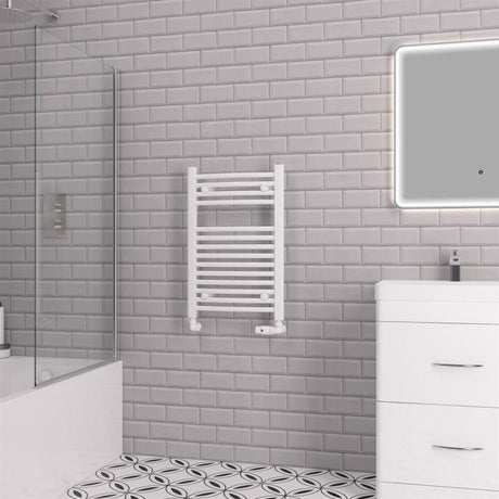 Eastbrook Biava 688mm x 450mm Curved Ladder Towel Radiator - White - 41.0299 - TAP 'N' SHOWER