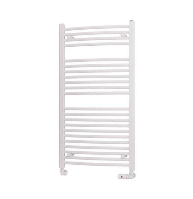 Eastbrook Biava 1118mm x 600mm Curved Ladder Towel Radiator - White - 41.0303 - TAP 'N' SHOWER