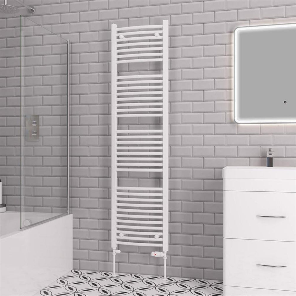 Eastbrook Biava 1720mm x 450mm Curved Ladder Towel Radiator - White - 41.0305 - TAP 'N' SHOWER
