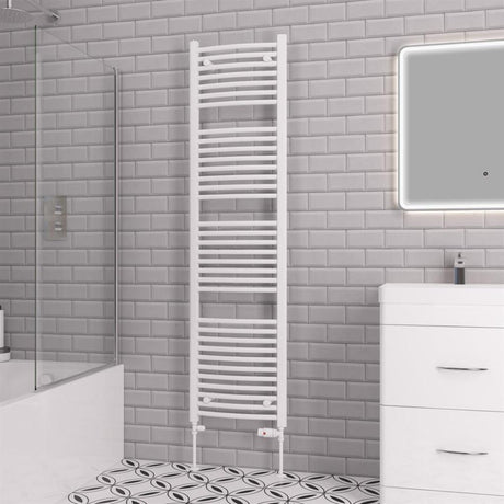 Eastbrook Biava 1720mm x 450mm Curved Ladder Towel Radiator - White - 41.0305 - TAP 'N' SHOWER