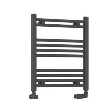 Eastbrook Wendover 600mm x 500mm Straight Ladder Towel Radiator - Matt Anthracite - 41.0321 - TAP 'N' SHOWER