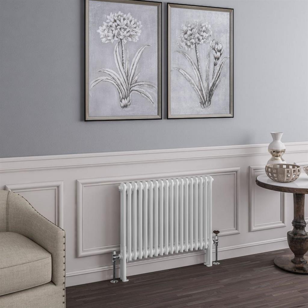 Eastbrook Imperia 2 Column Horizontal Radiator 830mm x 600mm - Gloss White - 41.0338 - TAP 'N' SHOWER