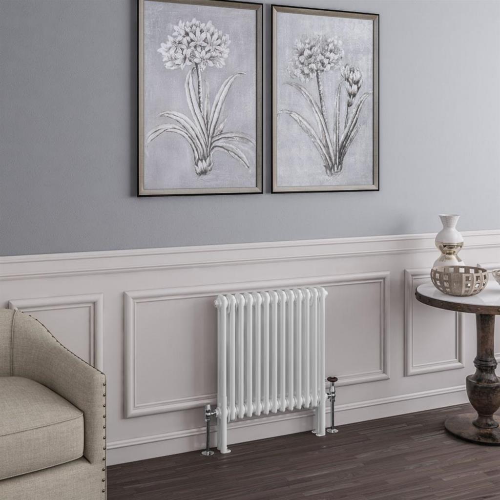 Eastbrook Imperia 2 Column Horizontal Radiator 605mm x 600mm - Gloss White - 41.0339 - TAP 'N' SHOWER