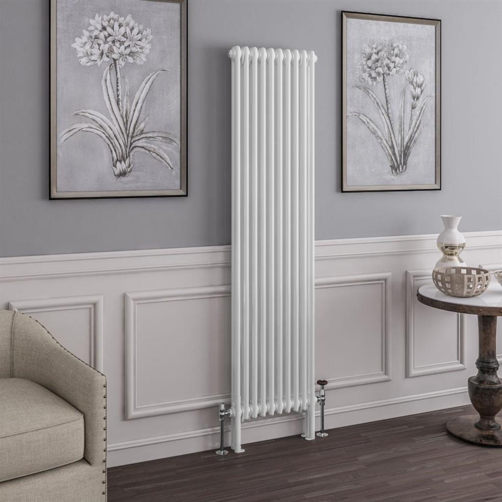 Eastbrook Imperia 2 Column Vertical Radiator 470mm x 1800mm - Gloss White - 41.0340 - TAP 'N' SHOWER