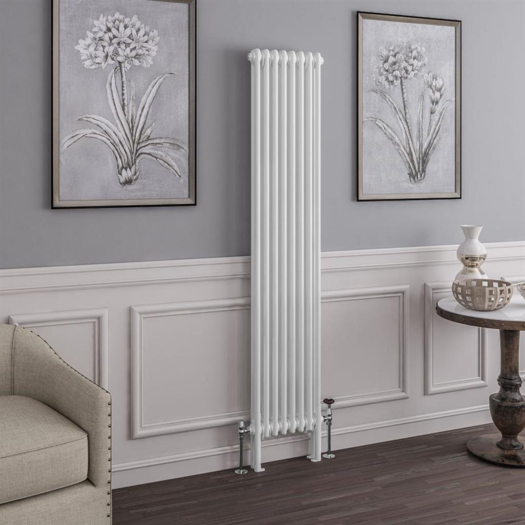 Eastbrook Imperia 2 Column Vertical Radiator 380mm x 1800mm - Gloss White - 41.0341 - TAP 'N' SHOWER