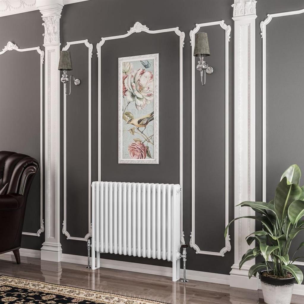 Eastbrook Imperia 3 Column Horizontal Radiator 830mm x 600mm - Gloss White - 41.0348 - TAP 'N' SHOWER