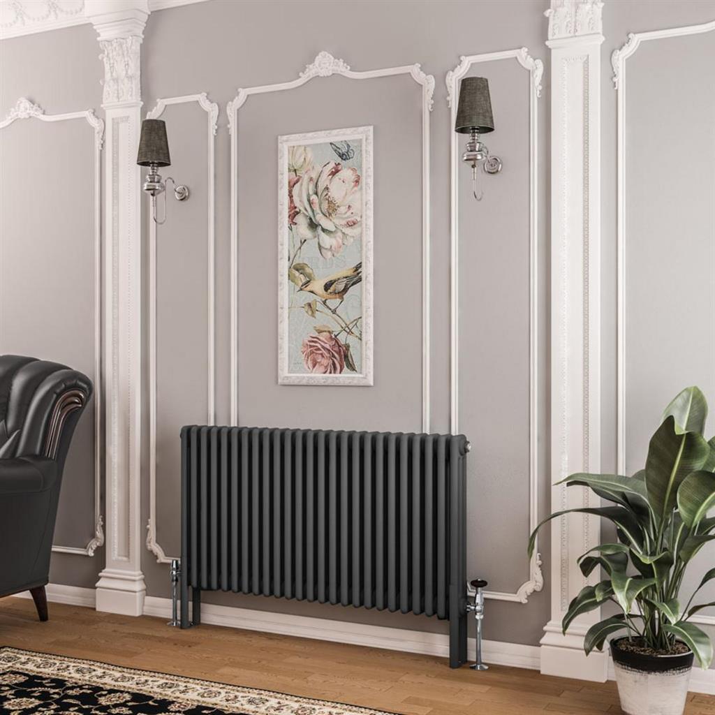 Eastbrook Imperia 3 Column Horizontal Radiator 1145mm x 600mm - Matt Anthracite - 41.0352 - TAP 'N' SHOWER