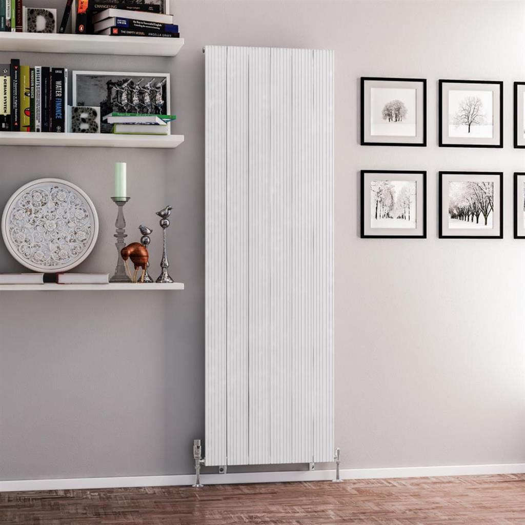 Eastbrook Mersey Aluminium Vertical Radiator 1800mm x 565mm - Matt White - 41.0452 - TAP 'N' SHOWER