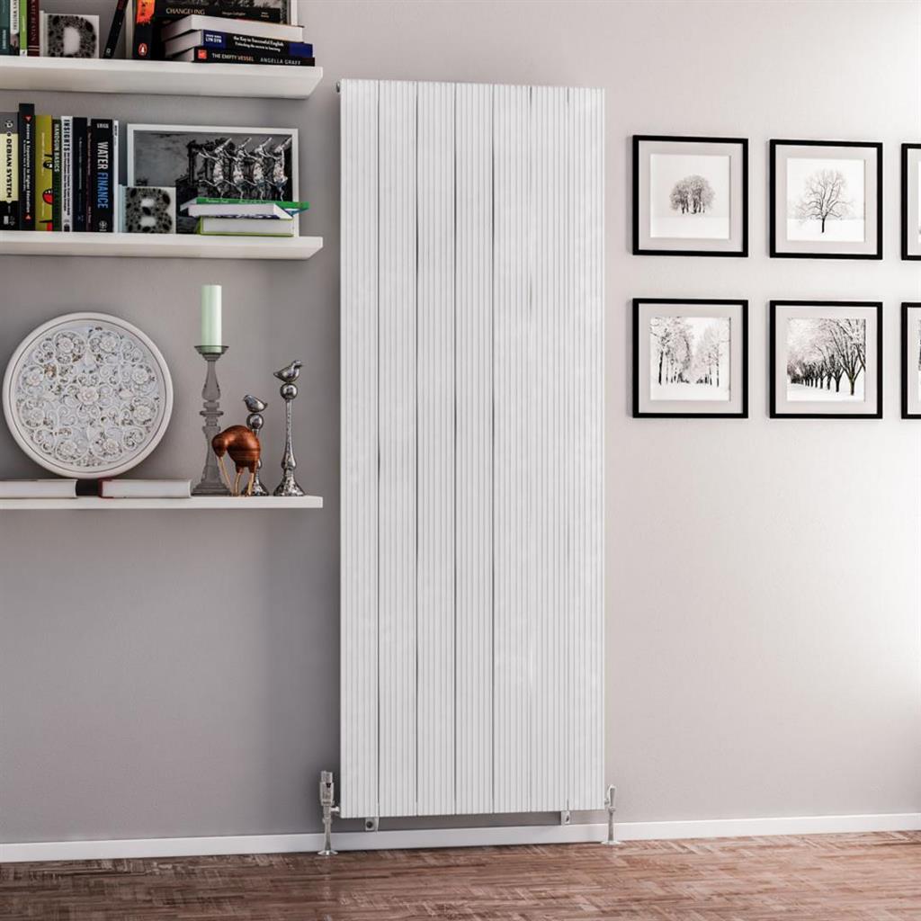 Eastbrook Mersey Aluminium Vertical Radiator 1800mm x 660mm - Matt White - 41.0453 - TAP 'N' SHOWER