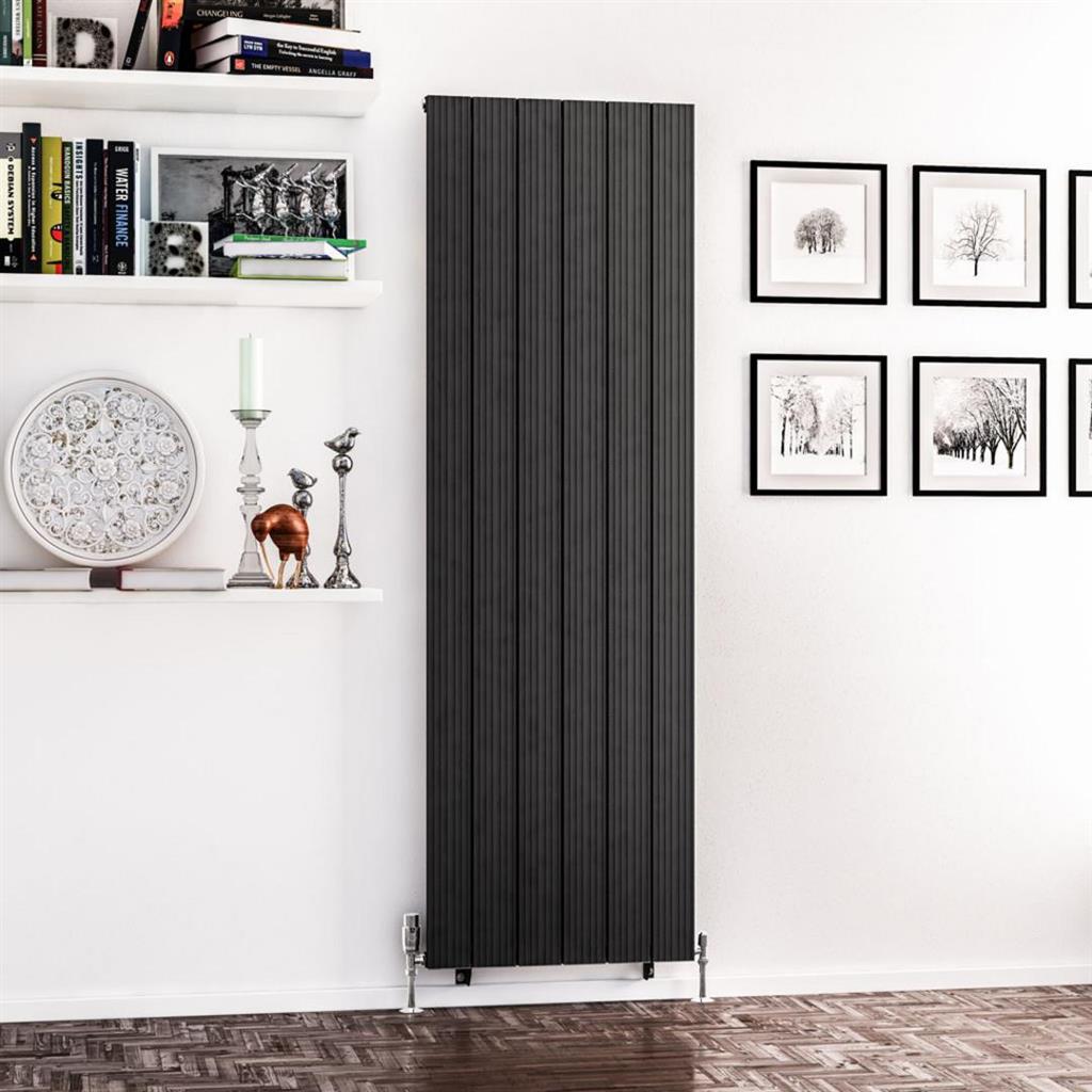Eastbrook Mersey Aluminium Vertical Radiator 1800mm x 565mm - Matt Anthracite - 41.0457 - TAP 'N' SHOWER