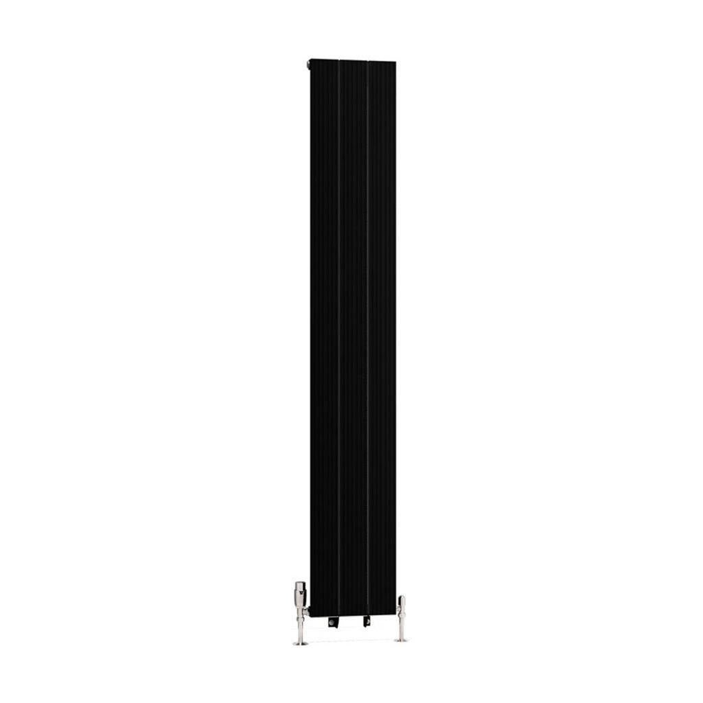 Eastbrook Mersey Aluminium Vertical Radiator 1800mm x 280mm - Matt Black - 41.0459 - TAP 'N' SHOWER