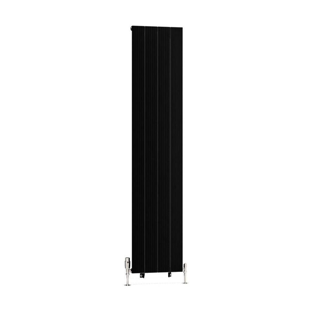 Eastbrook Mersey Aluminium Vertical Radiator 1800mm x 375mm - Matt Black - 41.0460 - TAP 'N' SHOWER