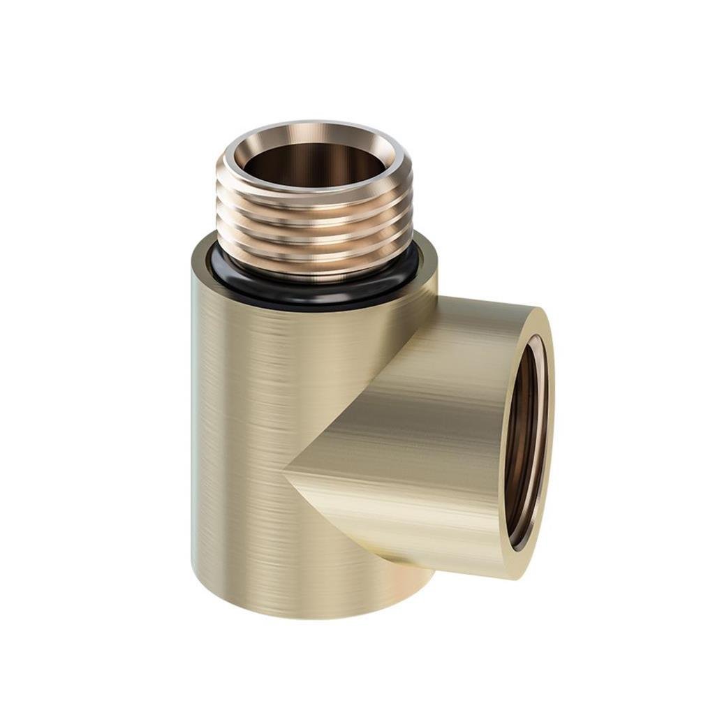 Eastbrook Dual Fuel Elbow - Brushed Brass - 41.0607 - TAP 'N' SHOWER