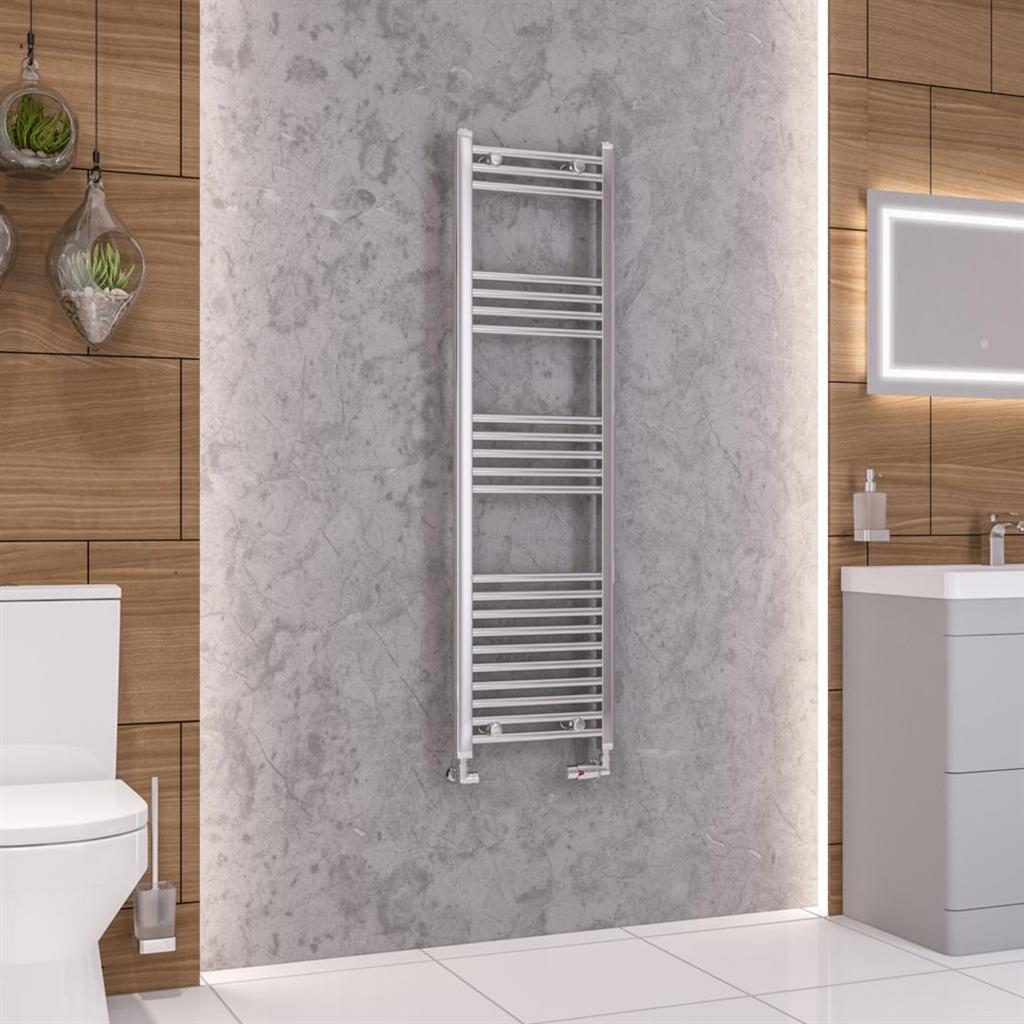 Eastbrook Wendover Straight Ladder Radiator 1400mm x 400mm - Chrome - 41.0621 - TAP 'N' SHOWER