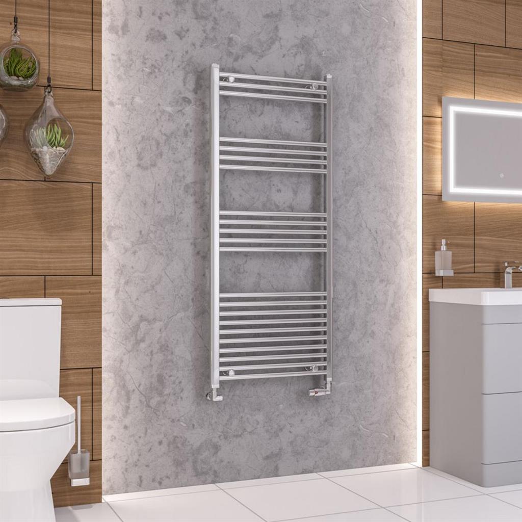 Eastbrook Wendover Straight Ladder Radiator 1400mm x 600mm - Chrome - 41.0623 - TAP 'N' SHOWER
