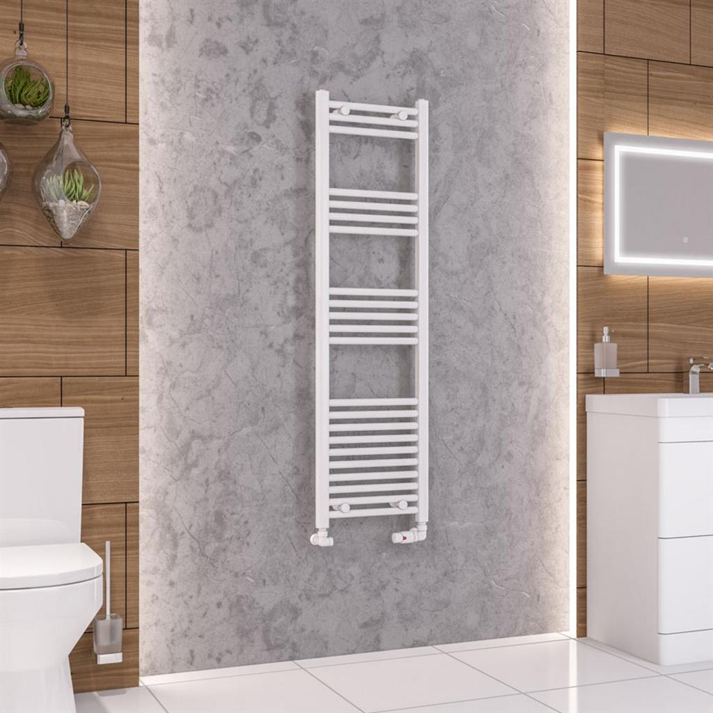 Eastbrook Wendover Straight Ladder Radiator 1400mm x 400mm - Gloss White - 41.0626 - TAP 'N' SHOWER