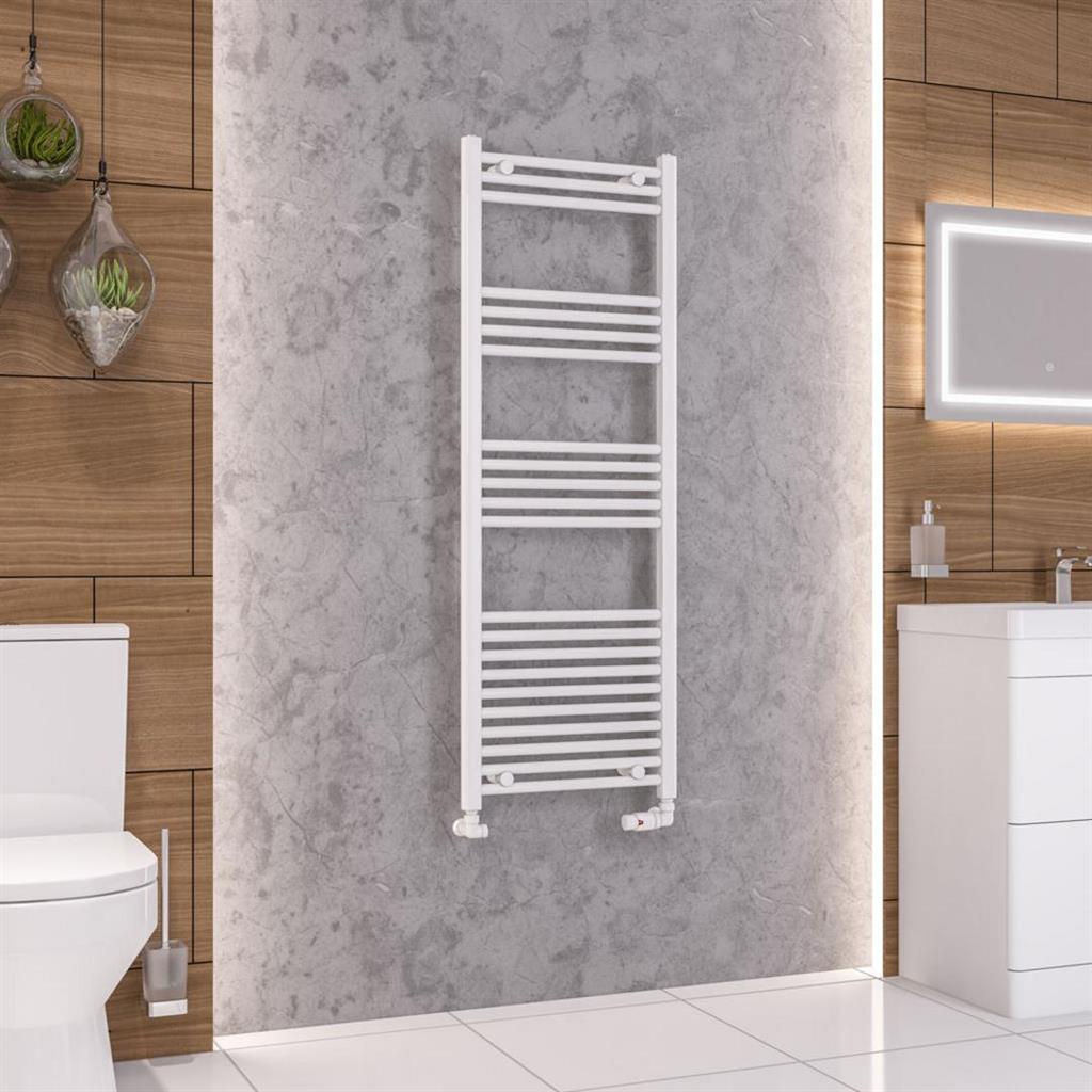 Eastbrook Wendover Straight Ladder Radiator 1400mm x 500mm - Gloss White - 41.0627 - TAP 'N' SHOWER